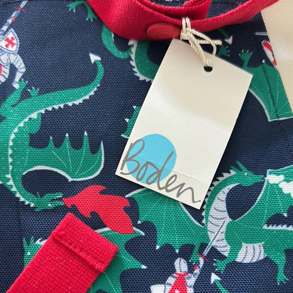Mini Boden Red and Green Apron Durable Design - Picture 2 of 3